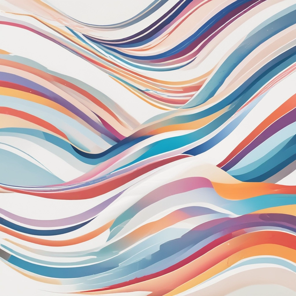 Graphic with an abstract, stepped wavy pattern.