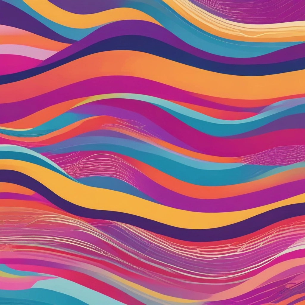 Graphic with an abstract, stepped wavy pattern.